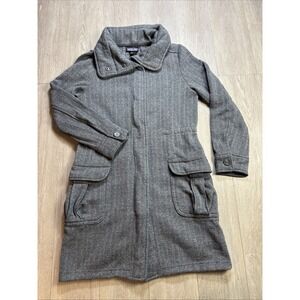 PATAGONIA Better Sweater Parka Jacket Women's XS Gray Long Thermal Turtle Neck